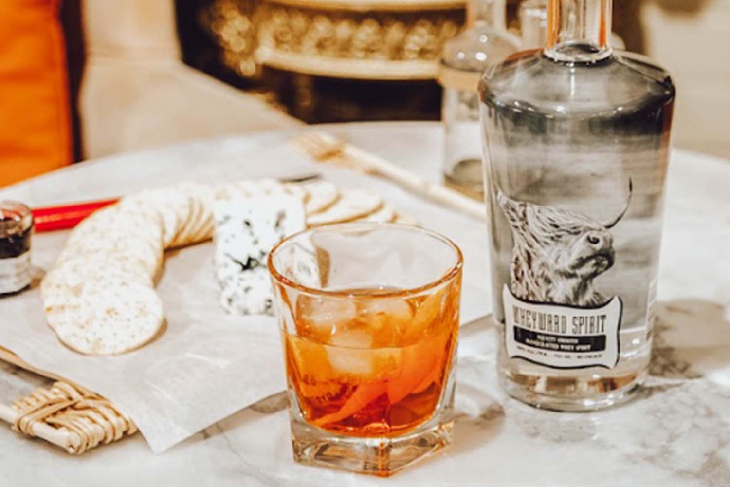 Wheyward offers both an unaged spirit and a barrel-aged "whiskey"