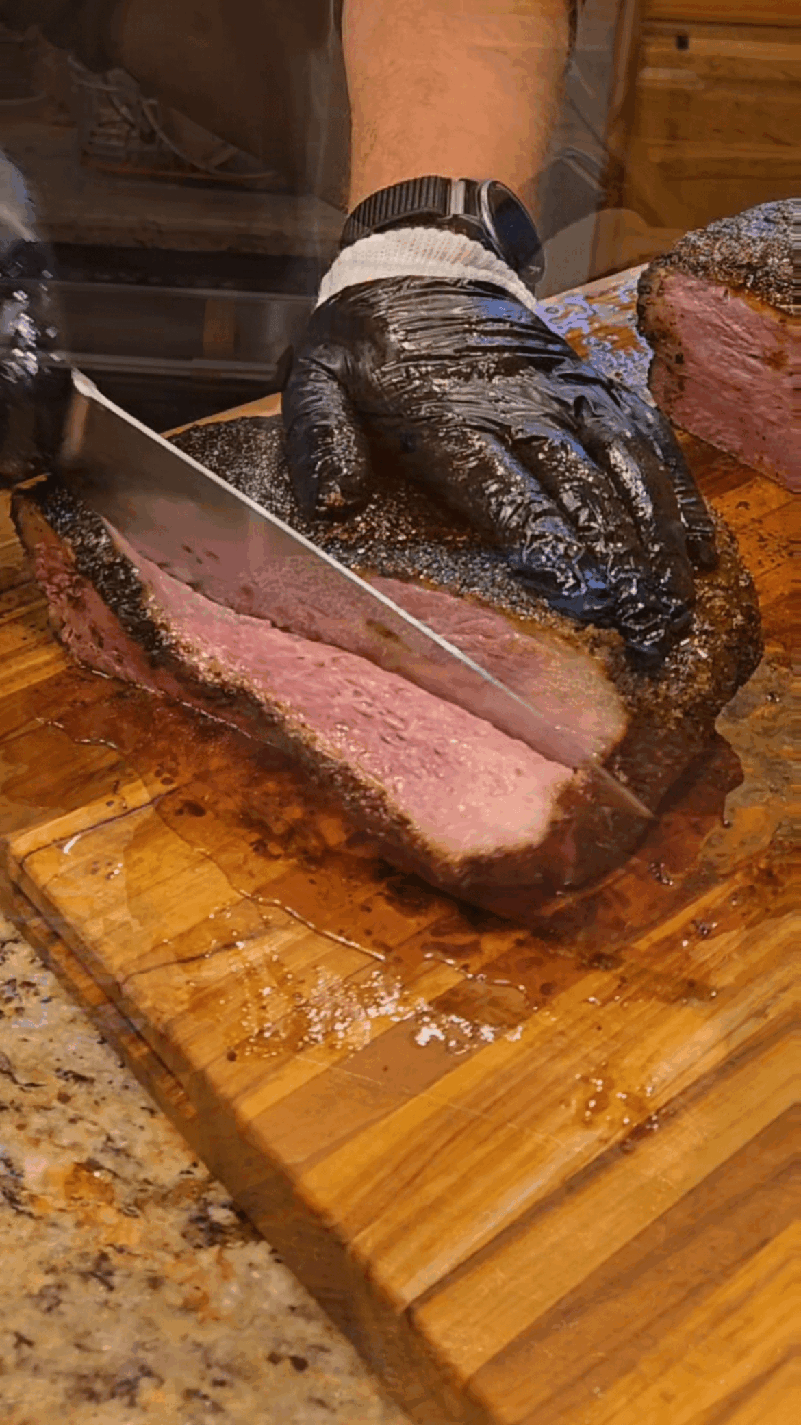 Video from my first pastrami cook