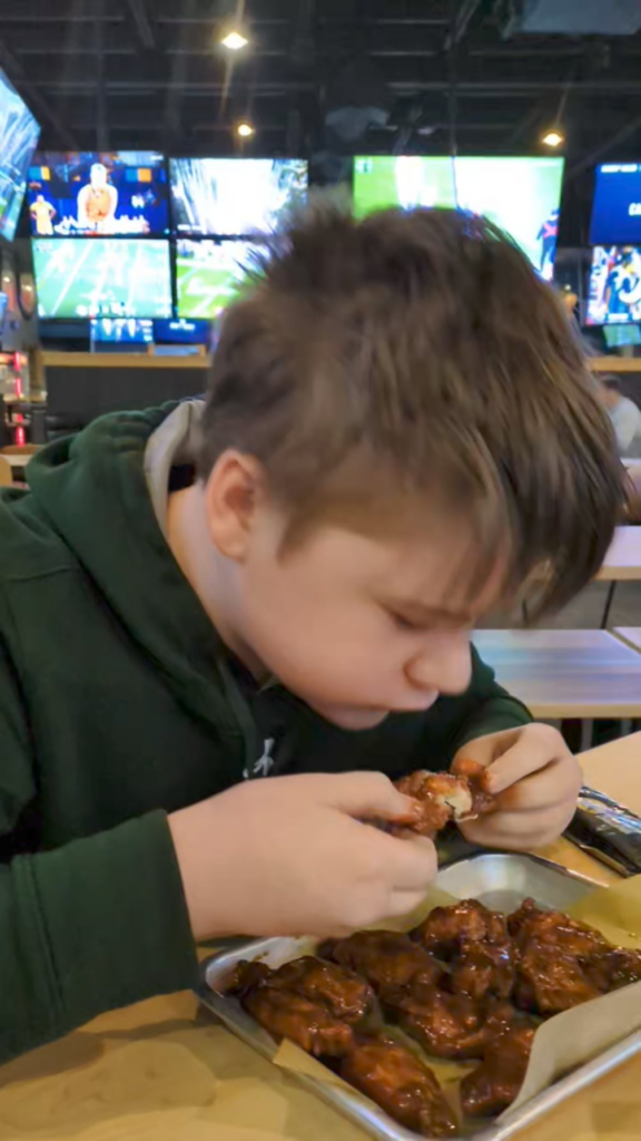 My son did the BW3 Blazin Knockout challenge for his 13th birthday
