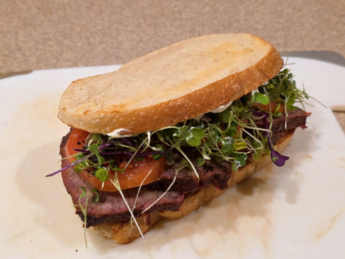 Wife is out with friends, so I made The Meatloaf Sandwich