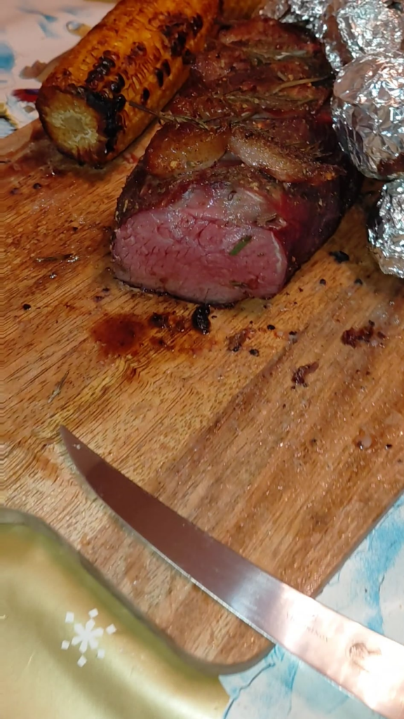 Reverse seared smoked rump