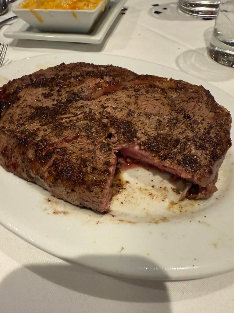 Ruth’s Chris. Zero sear.