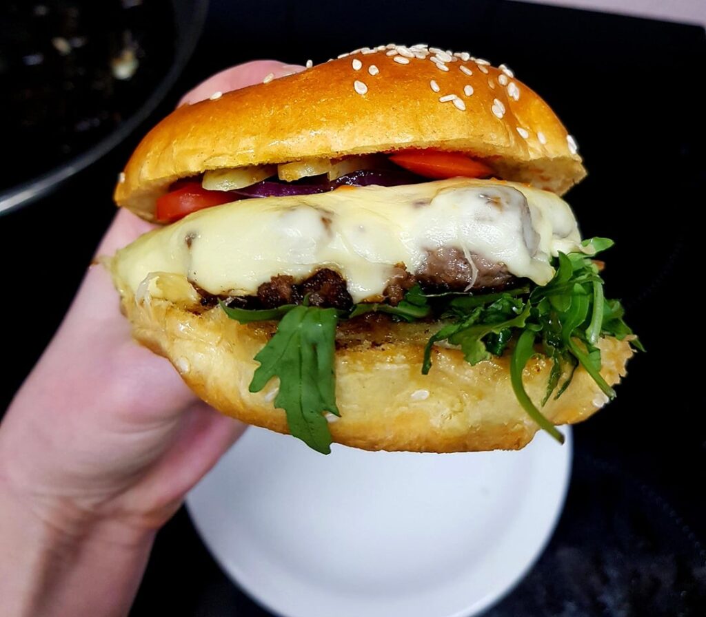 Classic Burger. Cause it was Saturday. With Chips and a Fresh Slaw.