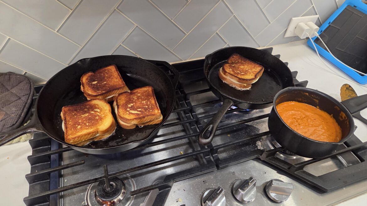Grilled cheese night for dinner!