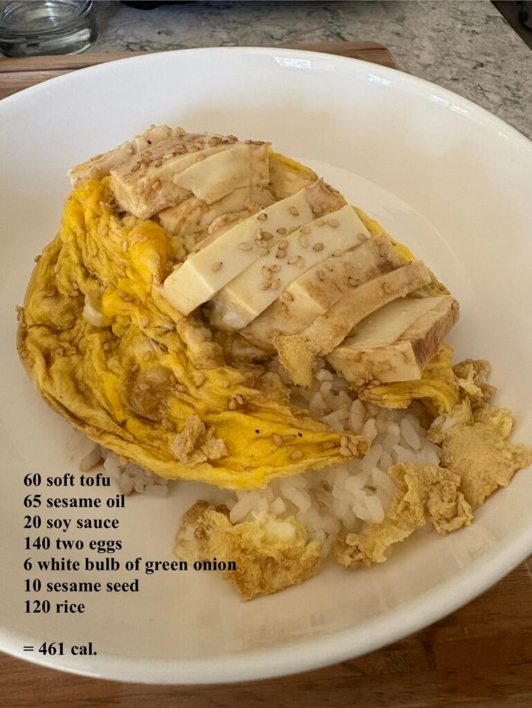 Breakfast, lunch, and dinner yesterday (< 500 cal. each)