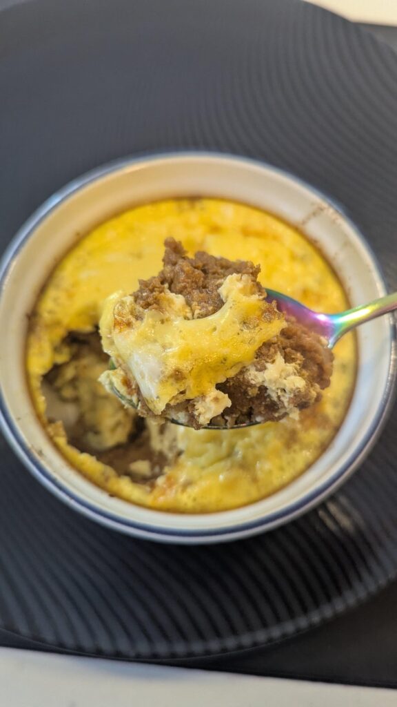 A breakfast from South Africa this morning - Bobotie 😊