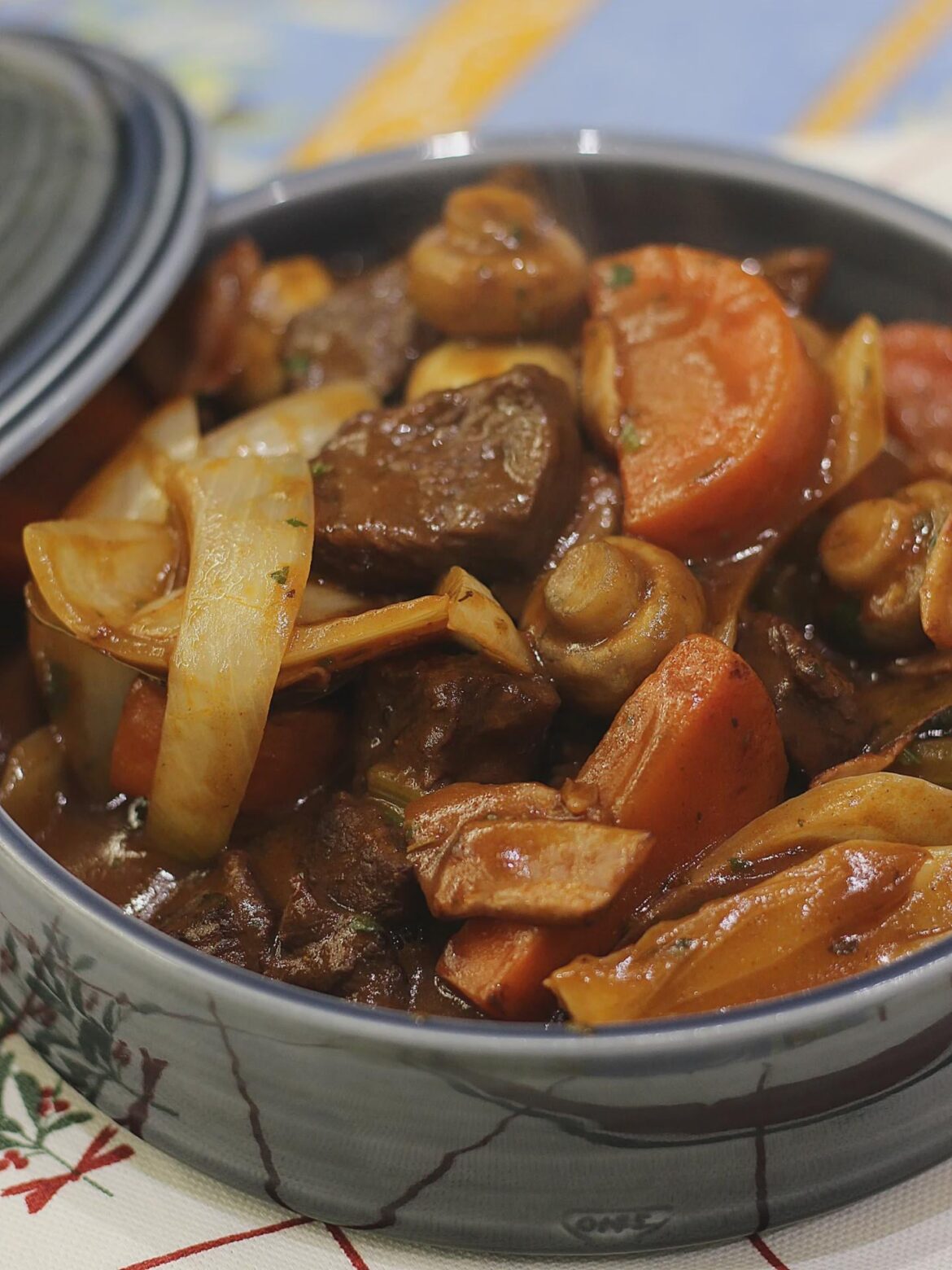Nothing beats a slow-cooked beef stew on a chilly day. The meat just melts