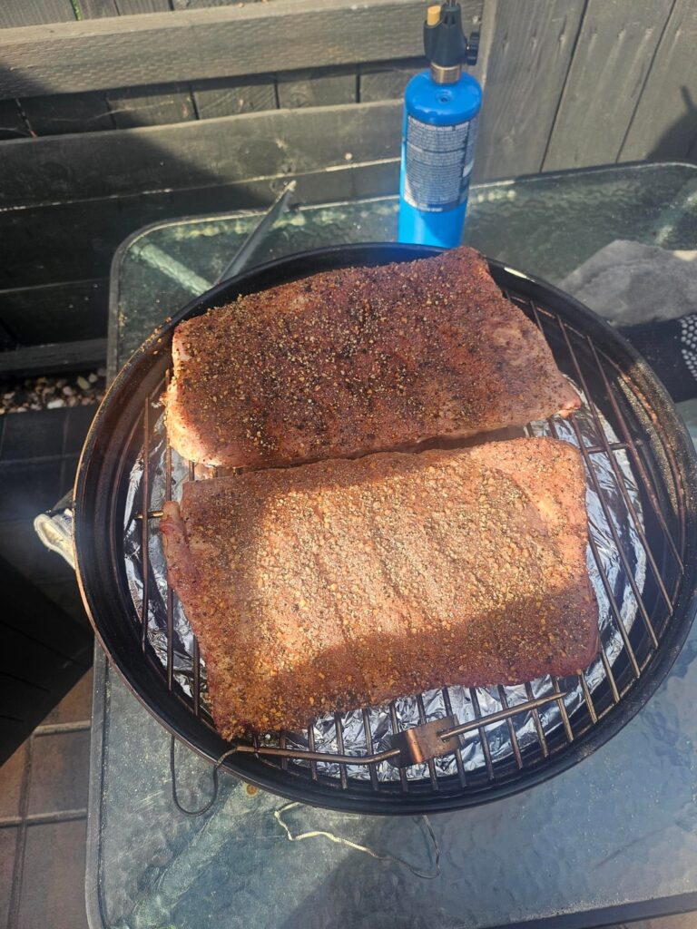 First rib smoke on the Smokey Joe