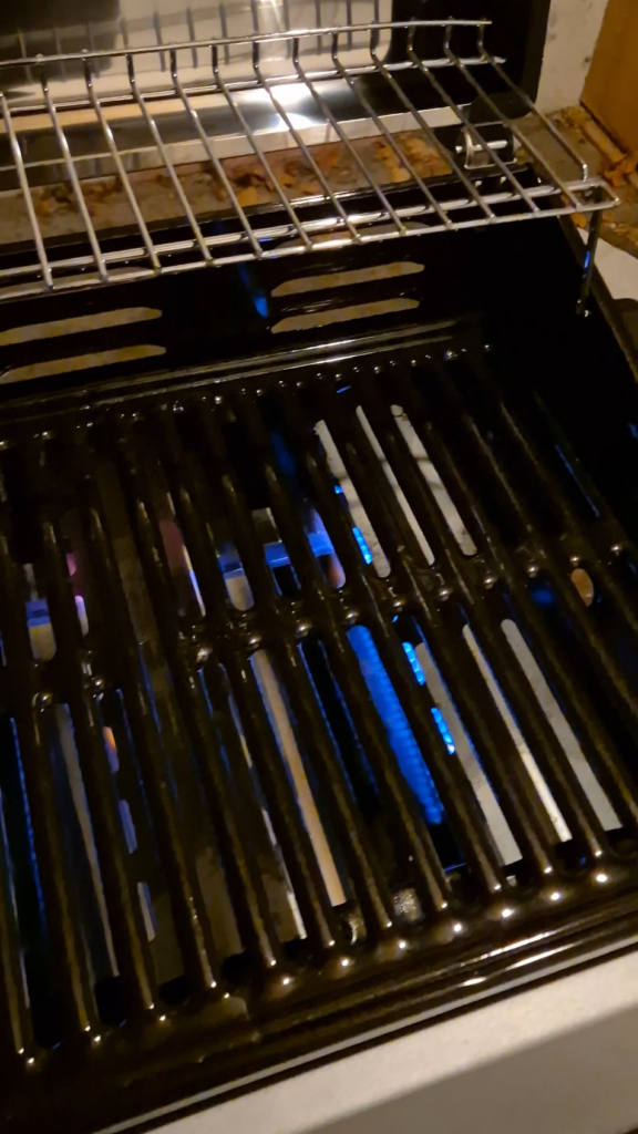 Grill makes loud sound