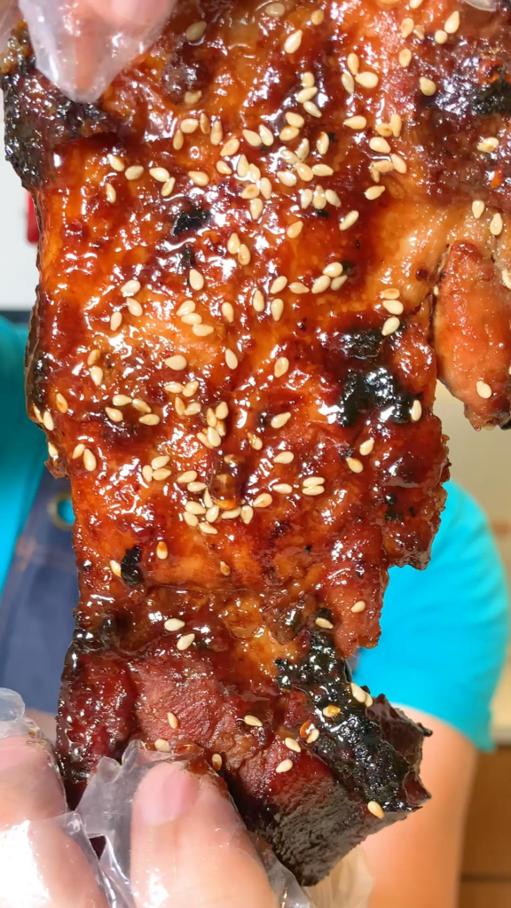 Sticky & Saucy Oven-Roasted Miso Honey Pork Chop with Steamy Rice