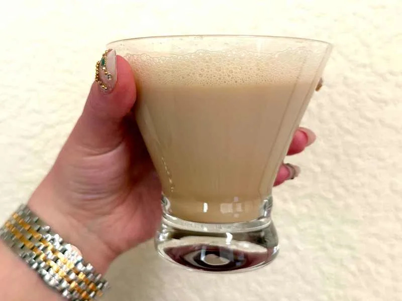 Kahlua Dunkin Caramel Swirl Coffee Liqueur in glass