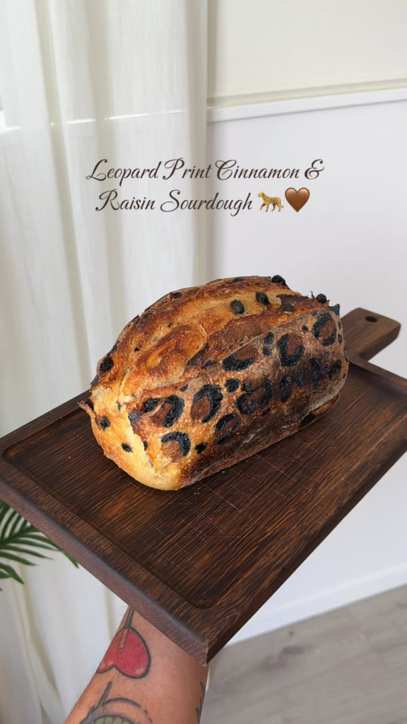 Leopard Print Cinnamon Raisin Sourdough 🐆🤎🍞
