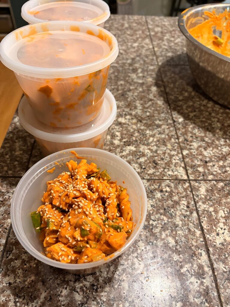 Chipotle chicken and shrimp pasta