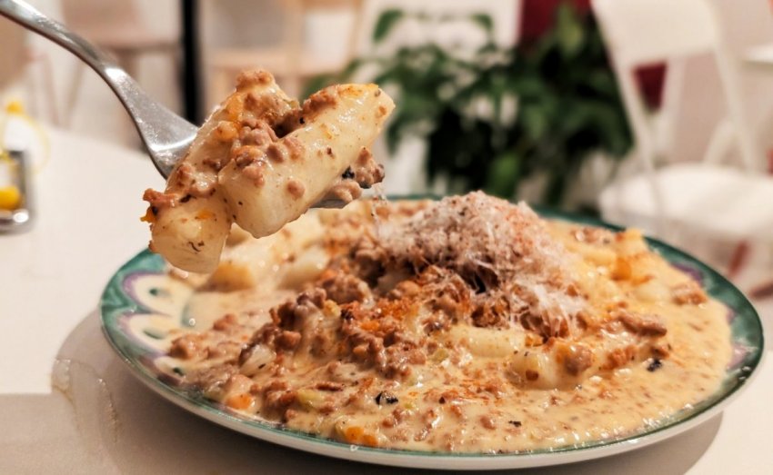 White ragù with Korean rice cakes at Better Than Classico in Prague