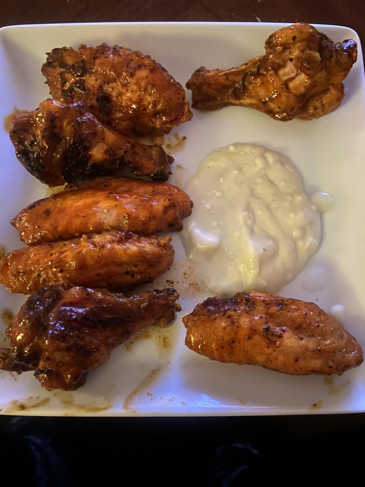 Grilled Franks Butter Blue Cheese