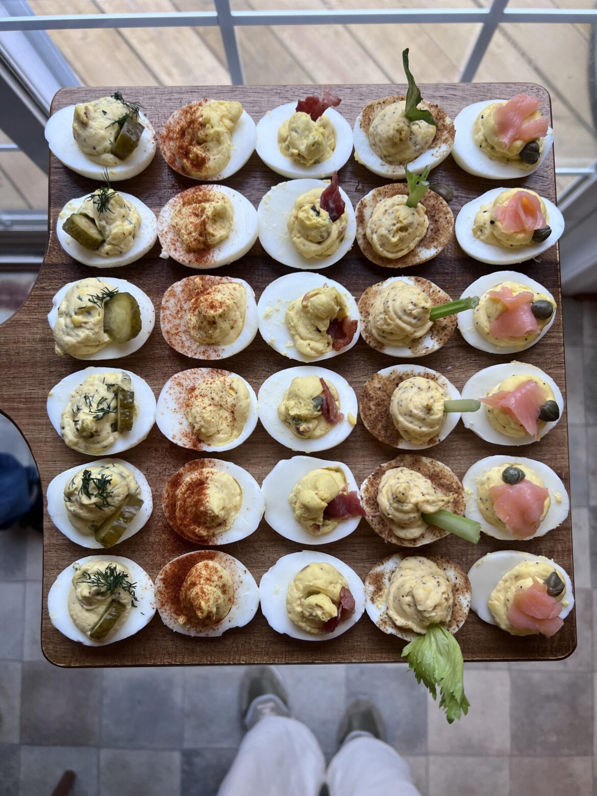 I made an egg flight [homemade]