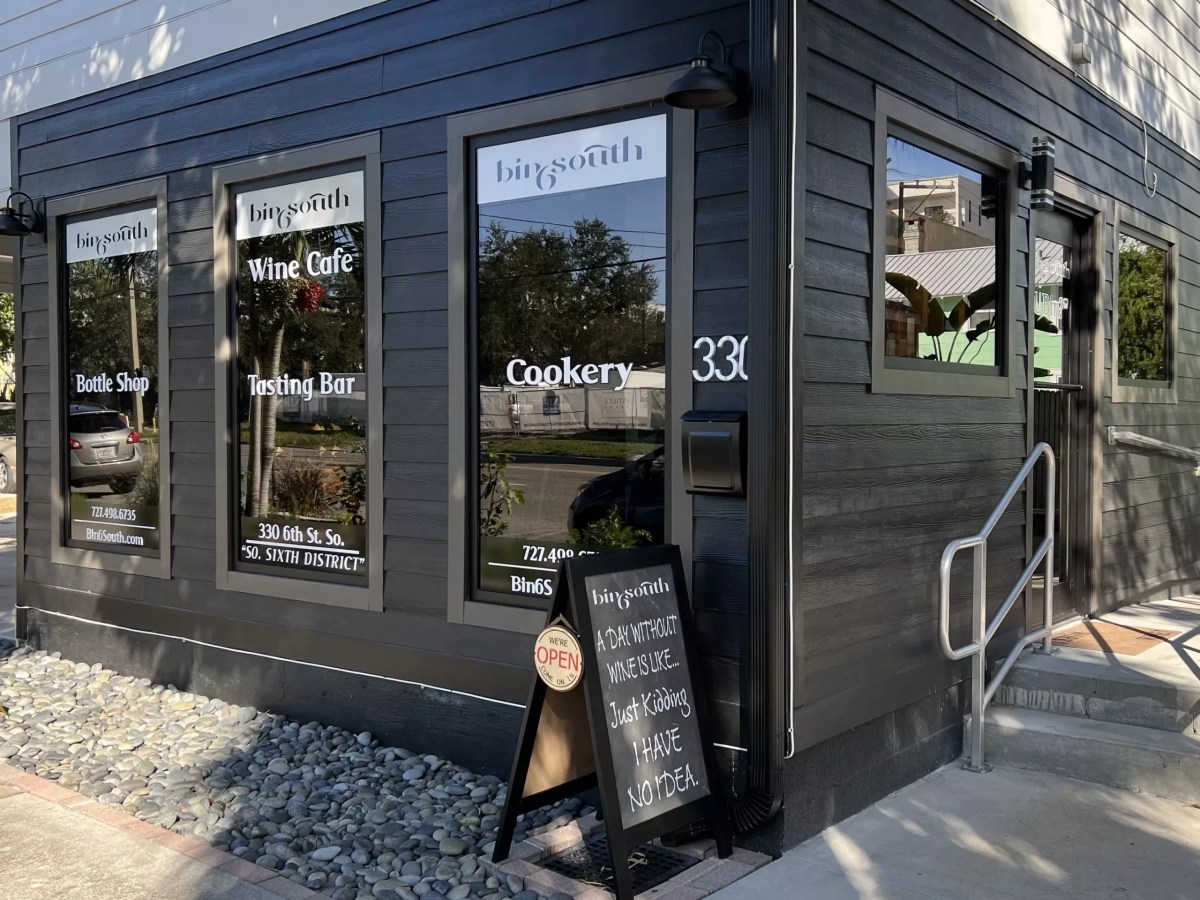 Bin 6 South, a small tasting bar and wine cellar, is now open in downtown St. Pete