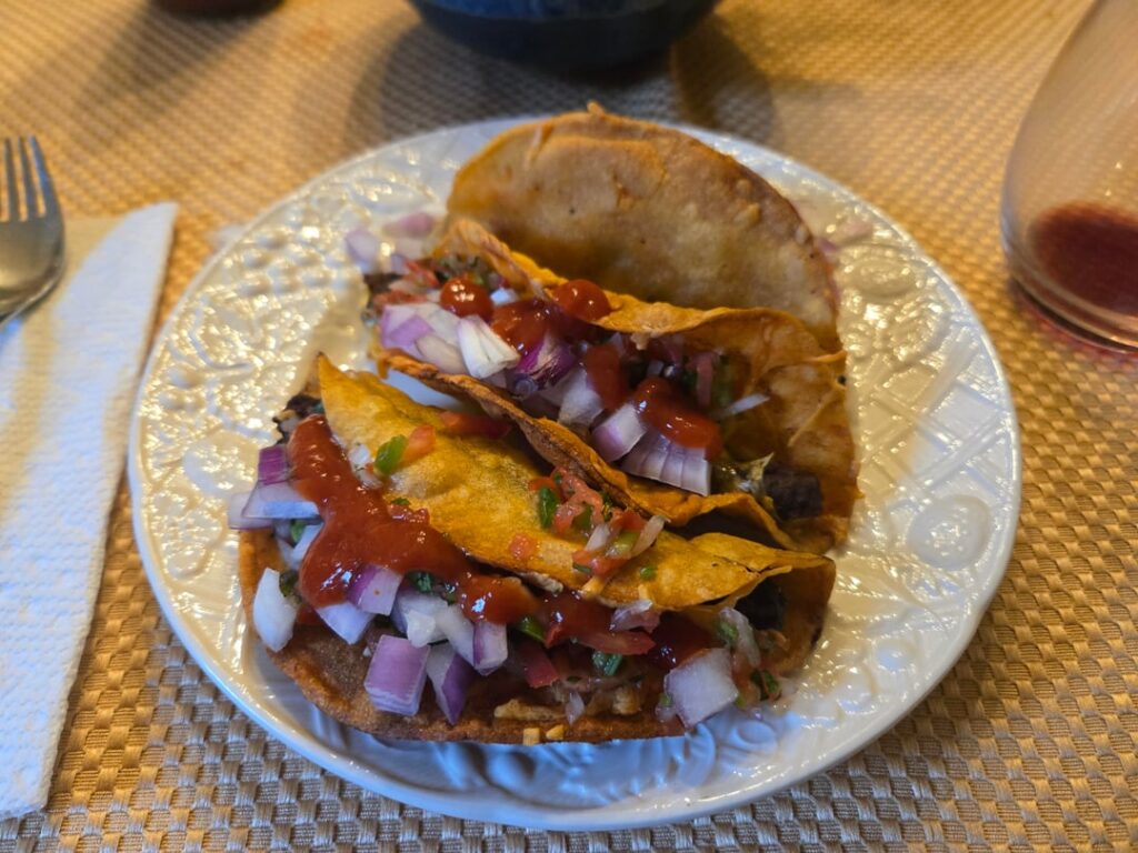 Taco dinner at home