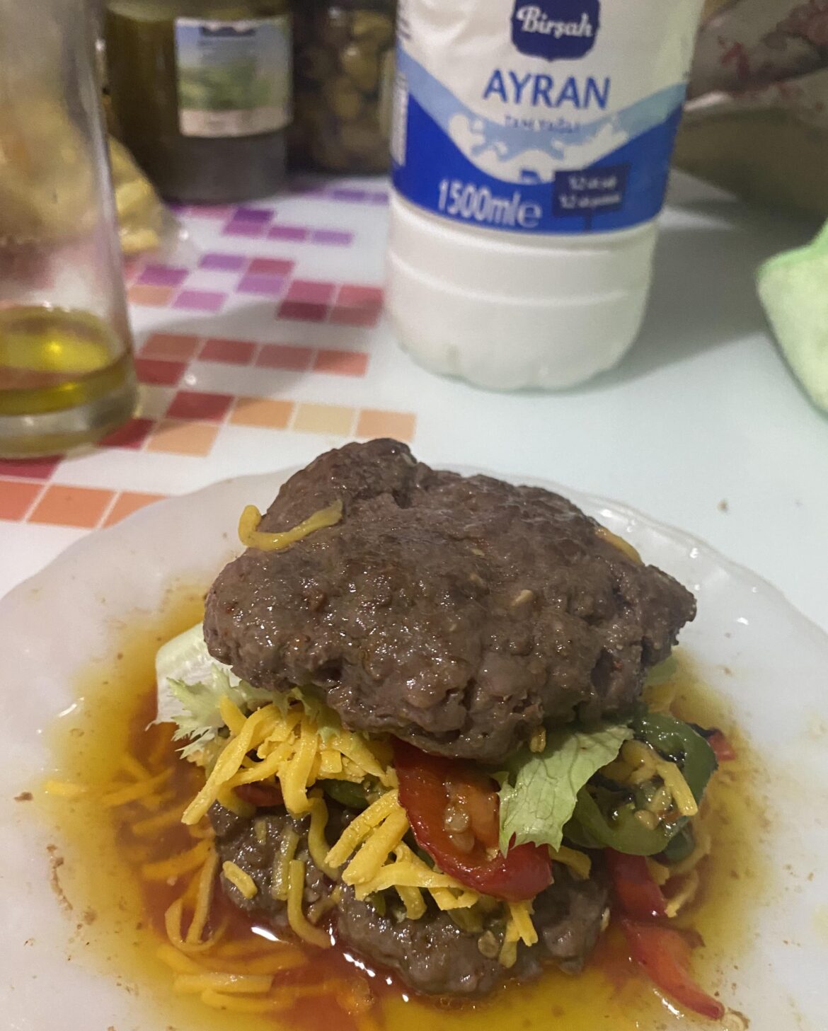 fatty and juicy burger