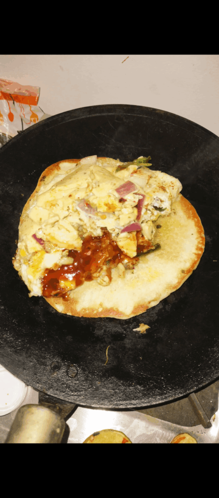 Himalayan Spiced Omelette on a Kulcha