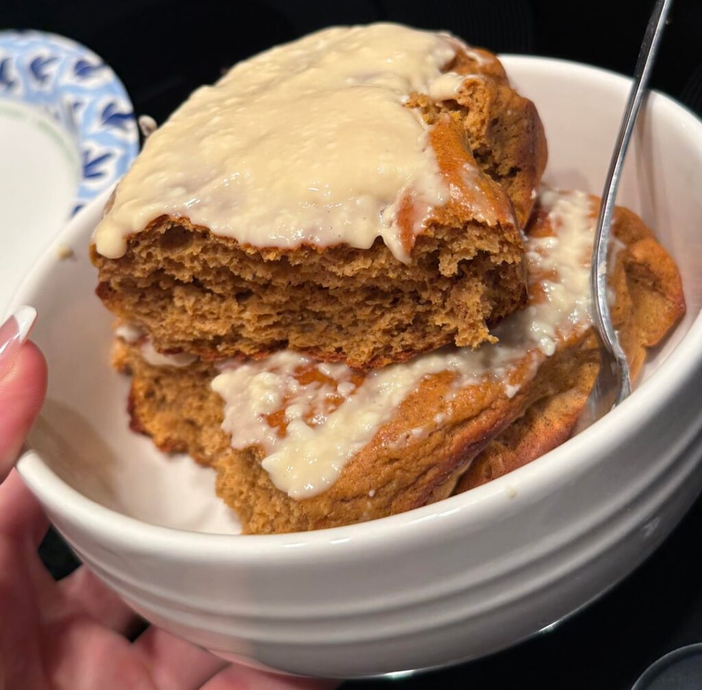 Pumpkin loaf cake 38 grams protein and only 310 calories
