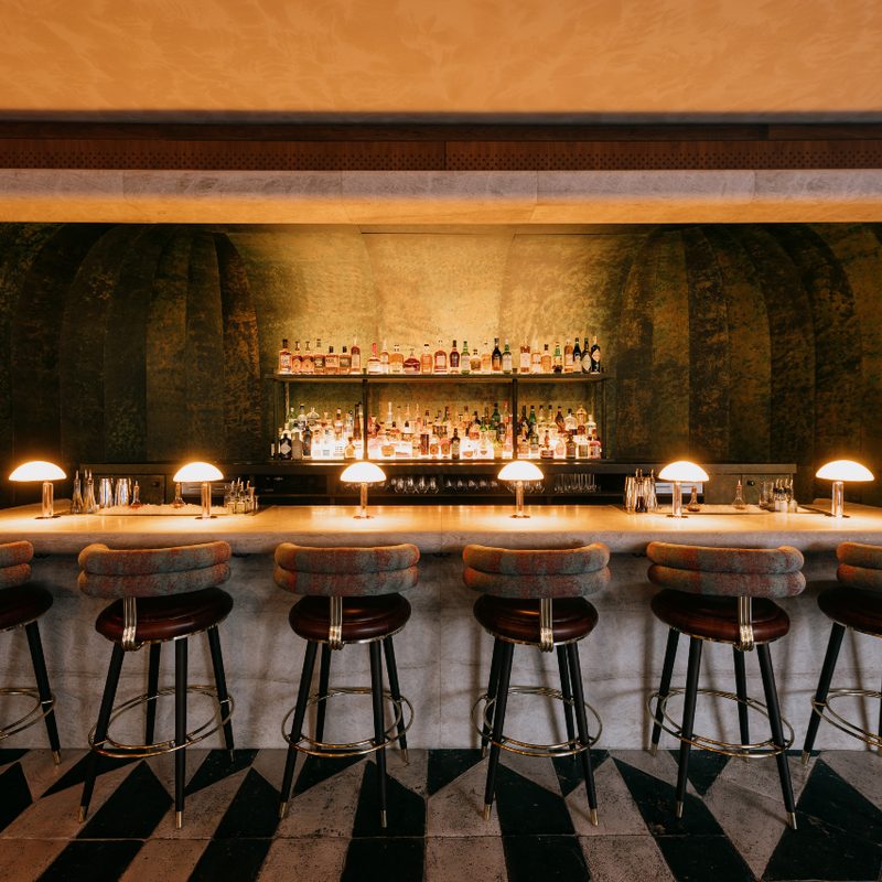 The bar at Chez Zou in NYC.