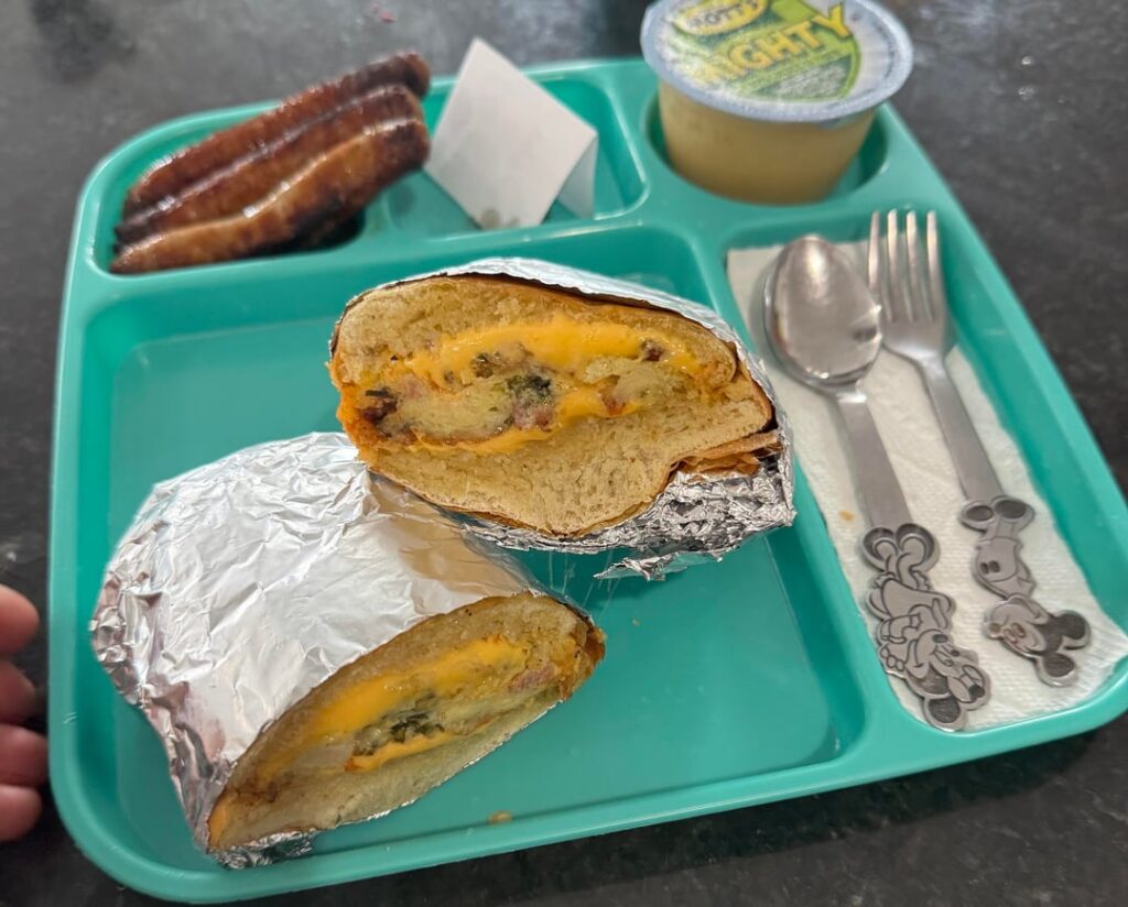 Breakfast for husband and breakfast for my littles