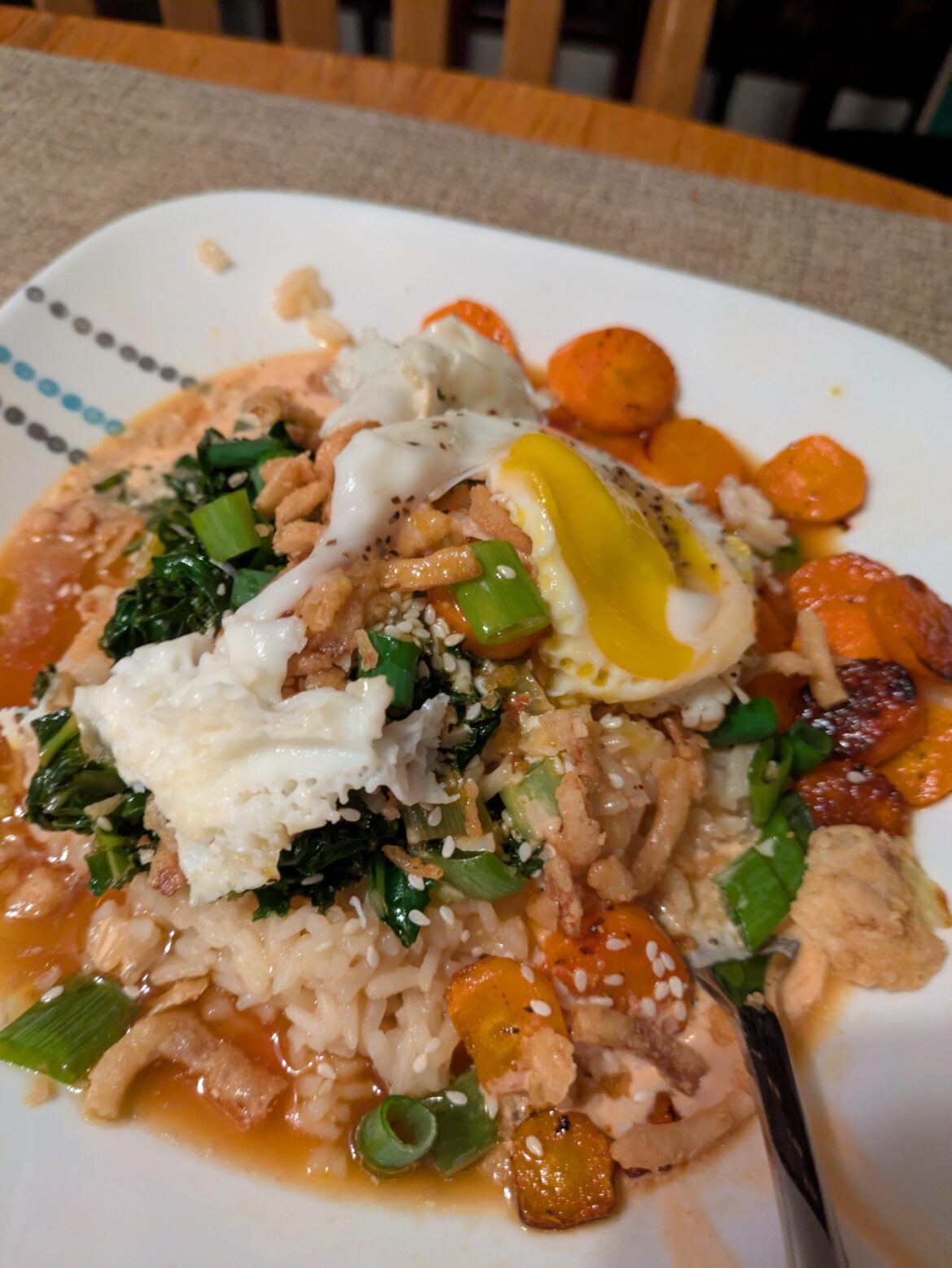 Kale and Carrot Bibimbap