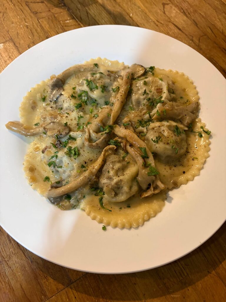 Homemade Mushroom Ravioli