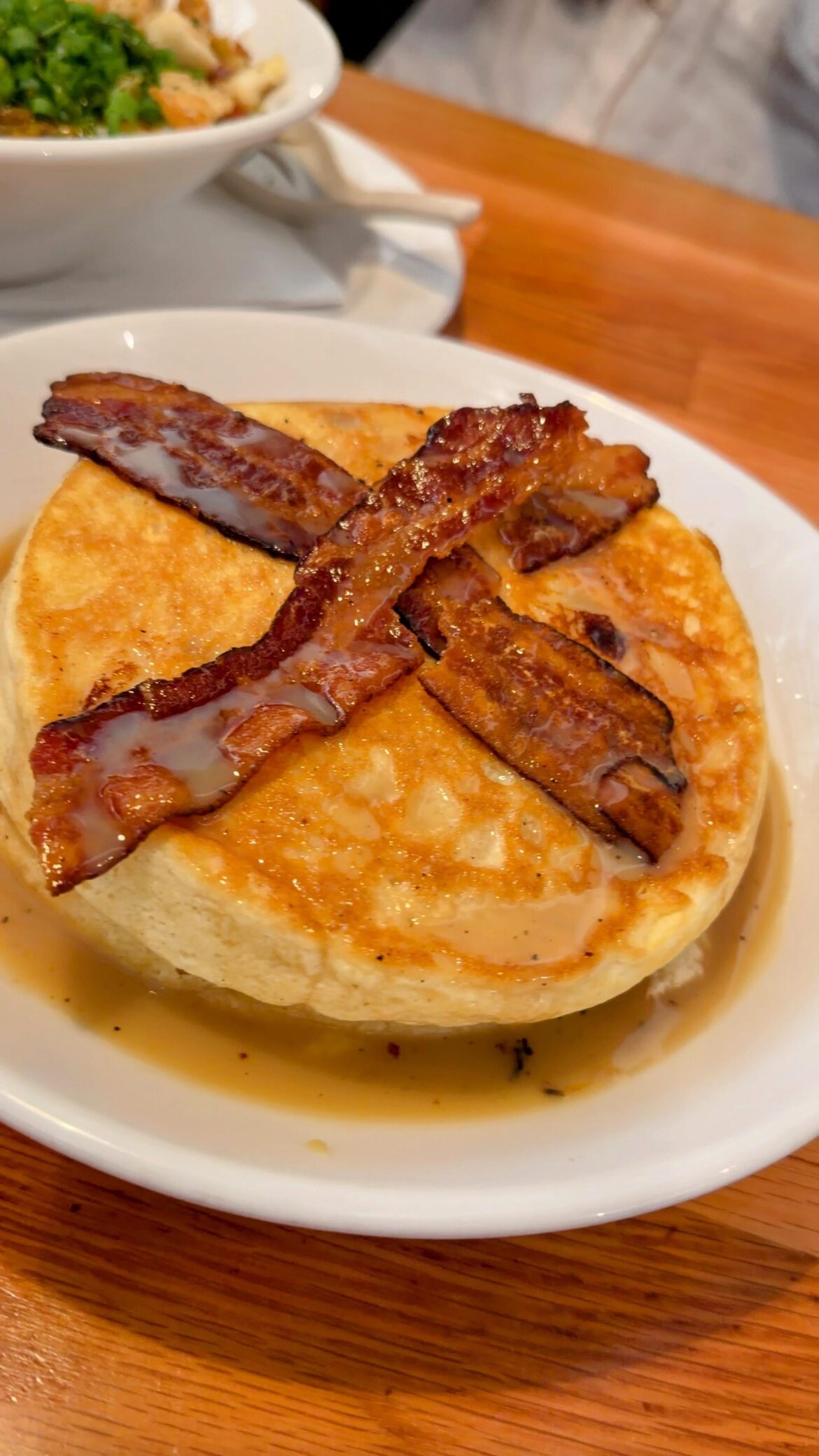 Baking on pancakes! 😋