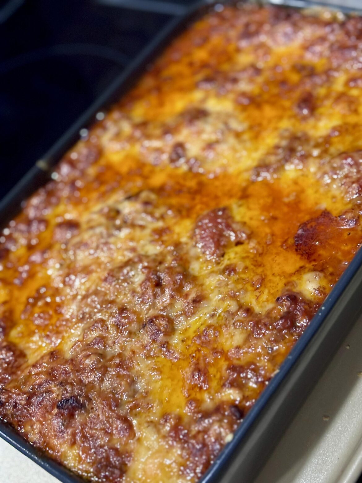 Wife's lasagna bolognese. Sauce took 4 hours and was so worth it.