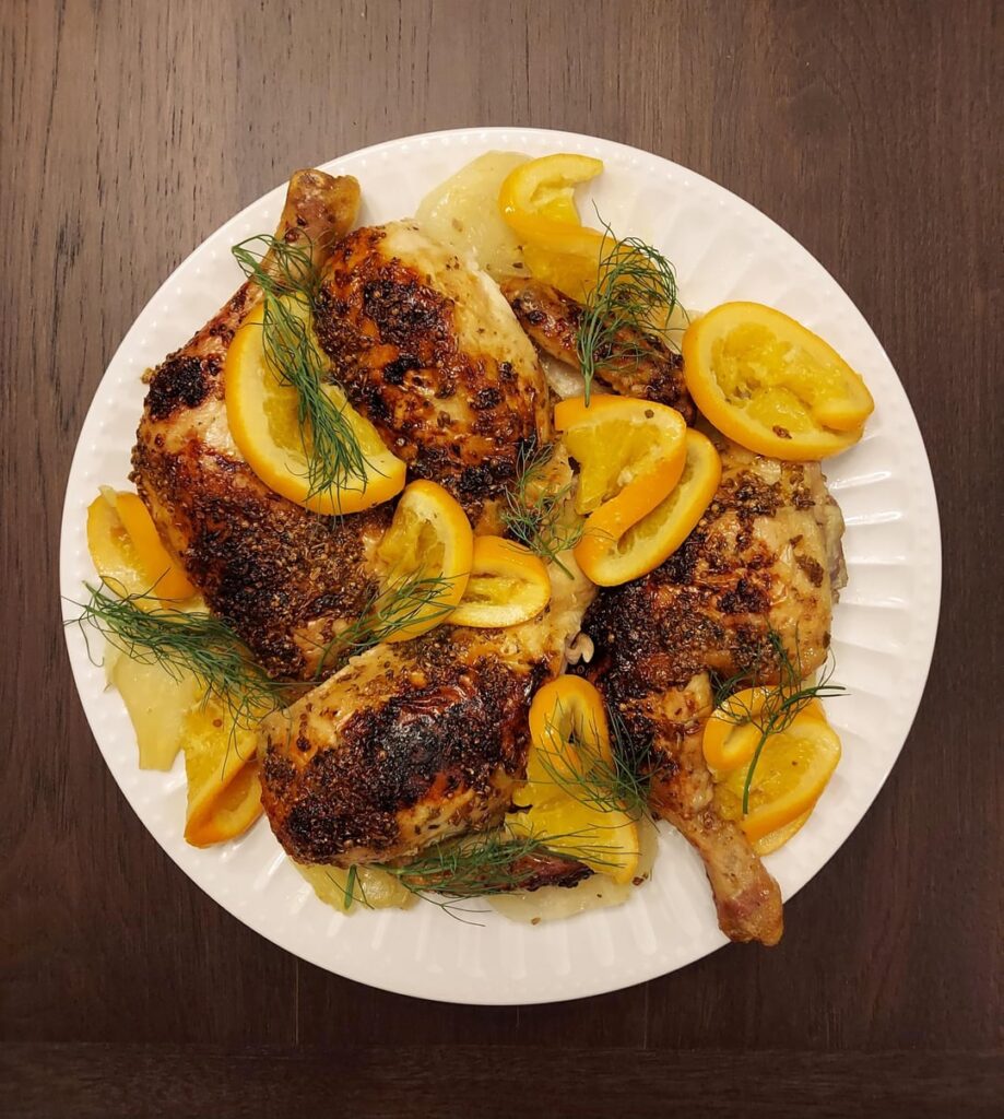 Spatchcocked roasted chicken for dinner is underrated