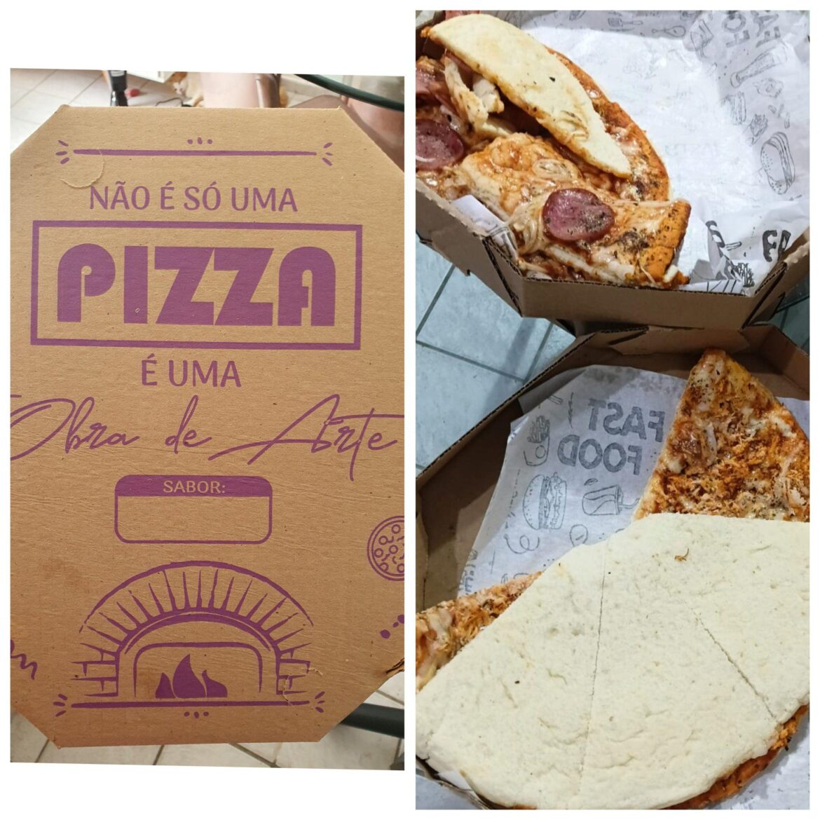 "It's not just a pizza, it's a piece of art", says the box.