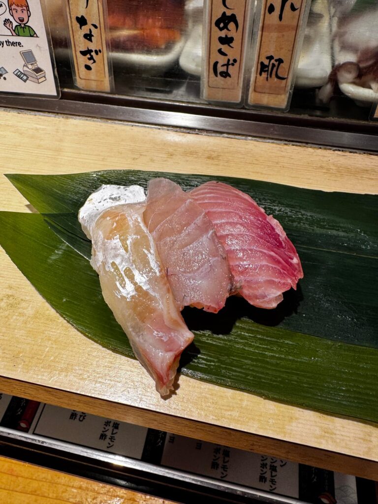 Last meal in Tokyo at a standing sushi restaurant
