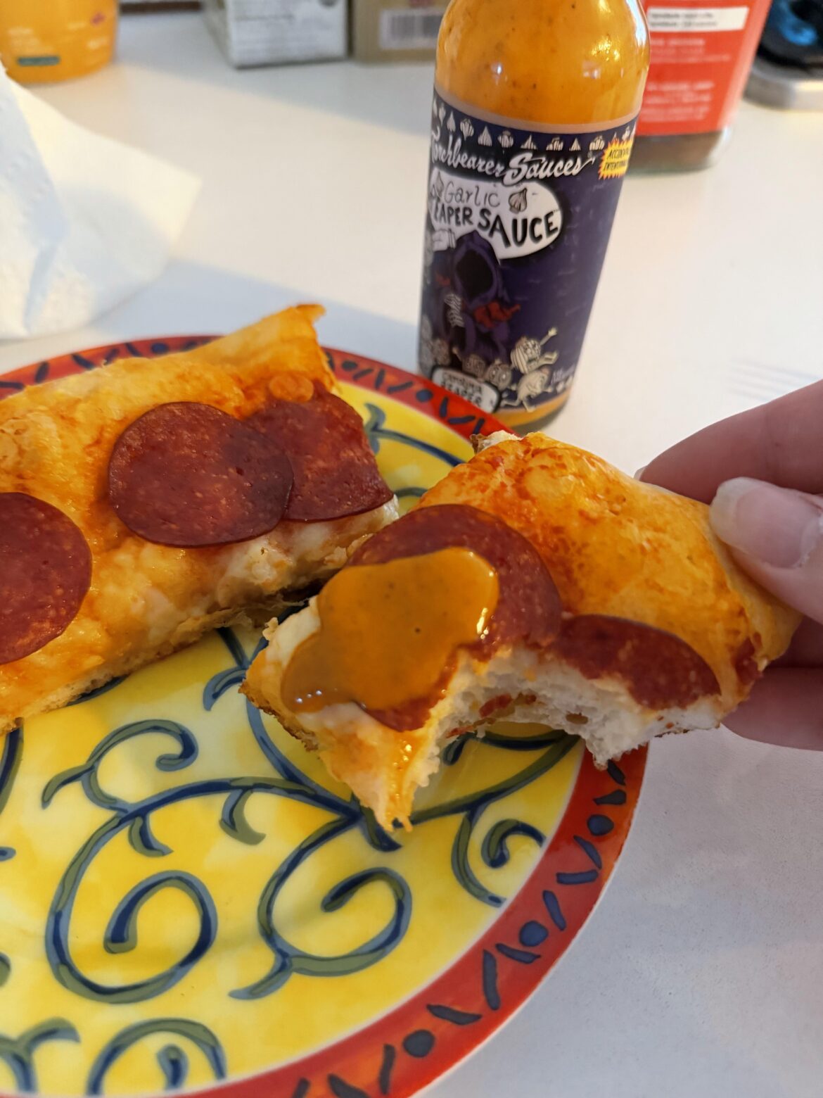 Garlic reaper on pizza is amazing!!