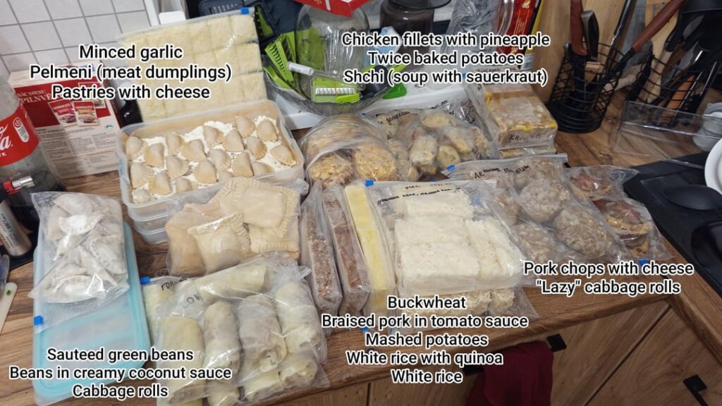 Holiday freezer restock (I want a bigger freezer)