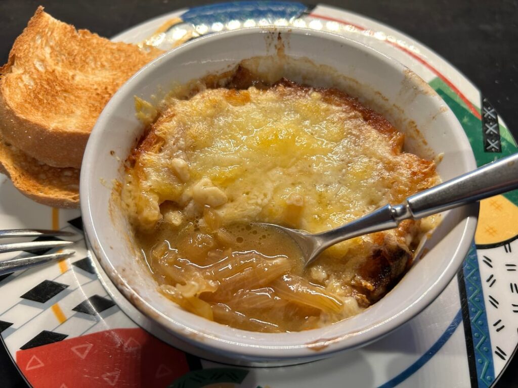 I made onion soup for the first time