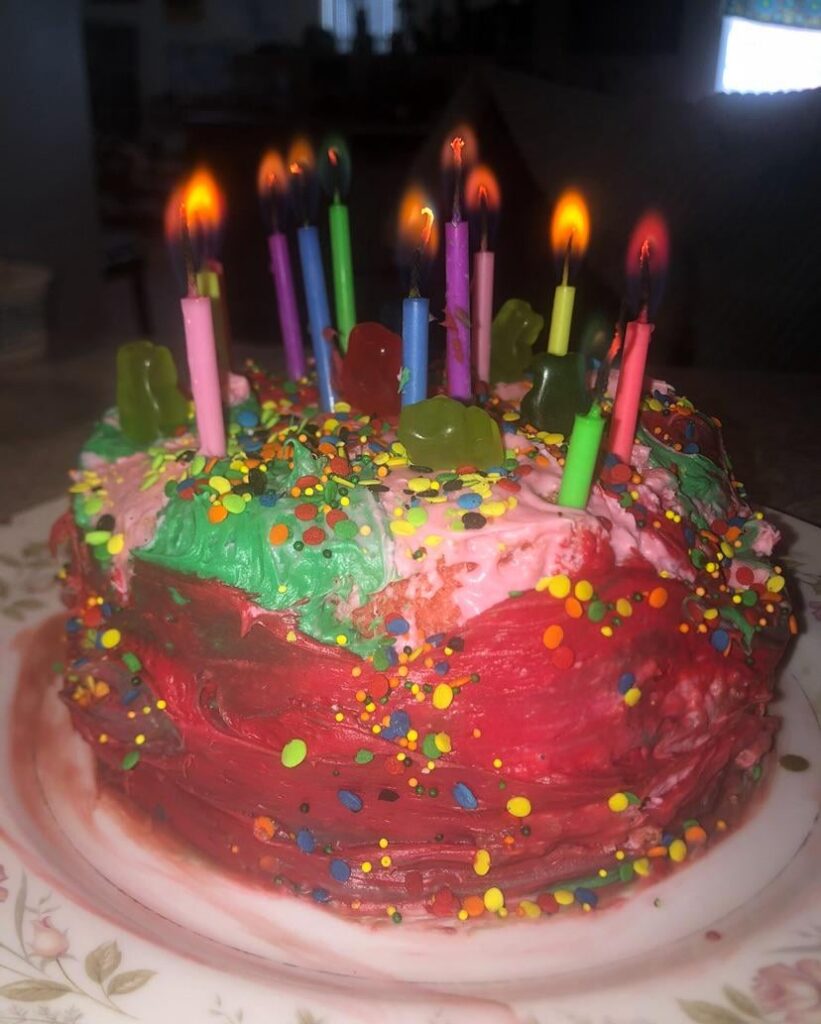 My first cake. Tastes pretty good