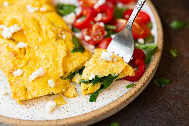 Spinach And Feta Omelette