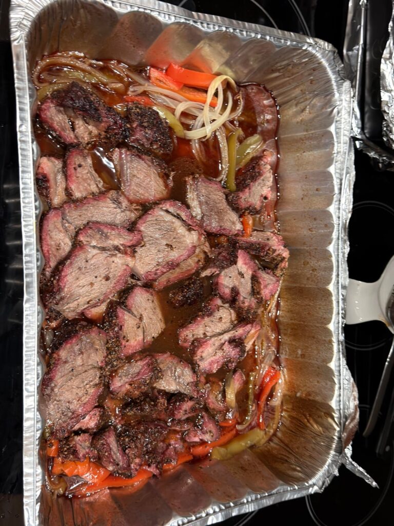 A few weeks ago I posted my first cook. I’ve smoked something new one or two times a week. This has been my favorite. Smoked a chuck roast with some beef broth, peppers, onions, and Holy Cow seasoning from Meat Church. Low and slow and it came out perfect. Even my 7 year old ate 3 sandwiches!