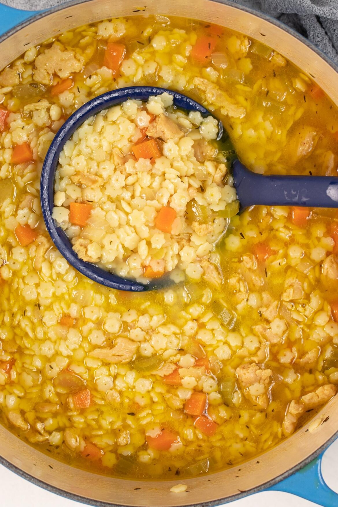 Vegan Chicken and Stars Soup