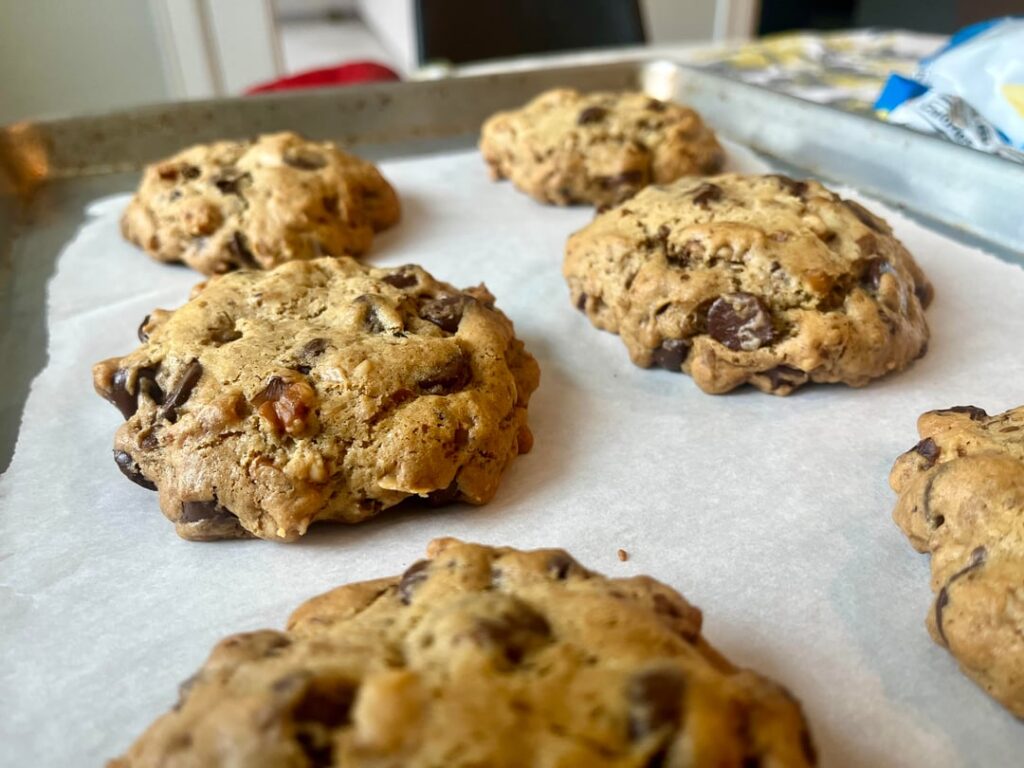 Used the cold weather as an excuse to make Stella Park’s Levain-style Chocolate Chip Cookies