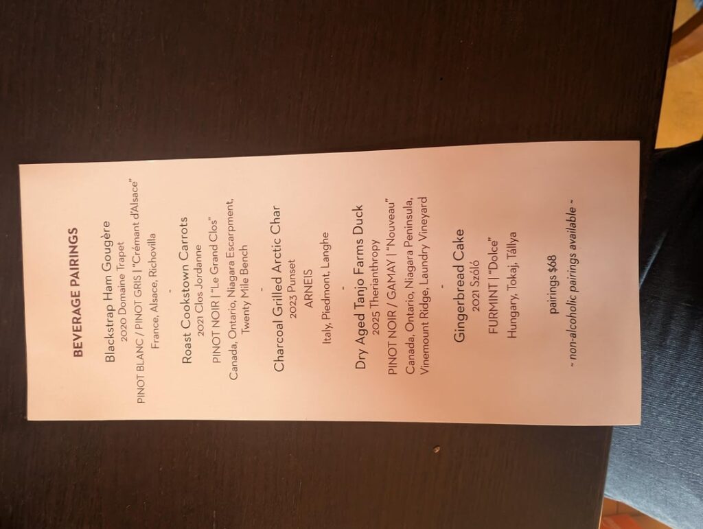 Chef's tasting menu at Richmond Station