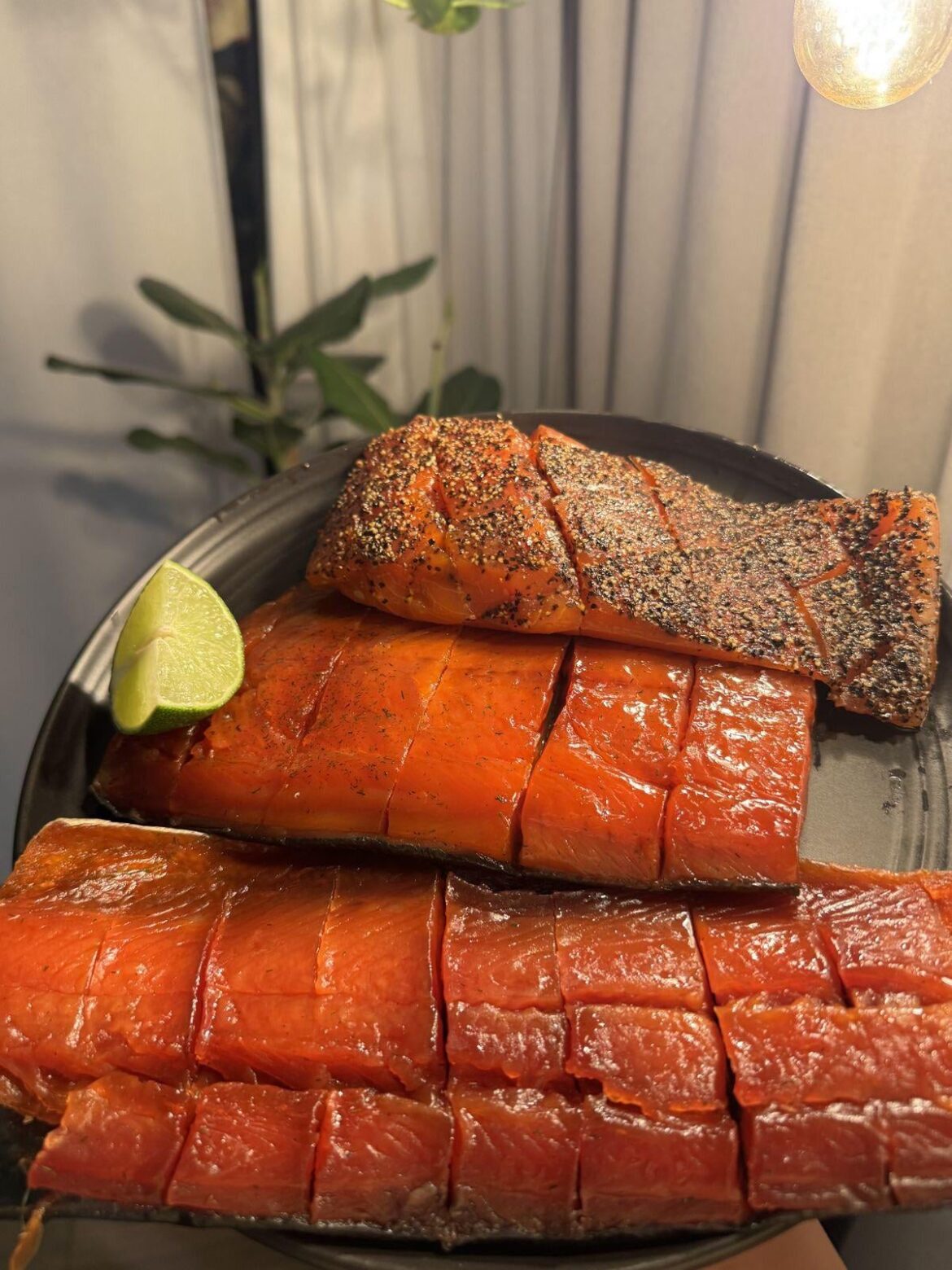 Made Smoked salmon jerky