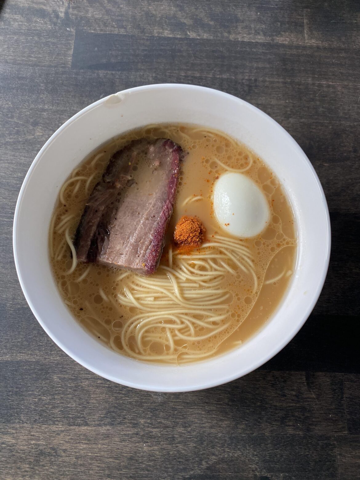 Cold weather = brisket + ramen
