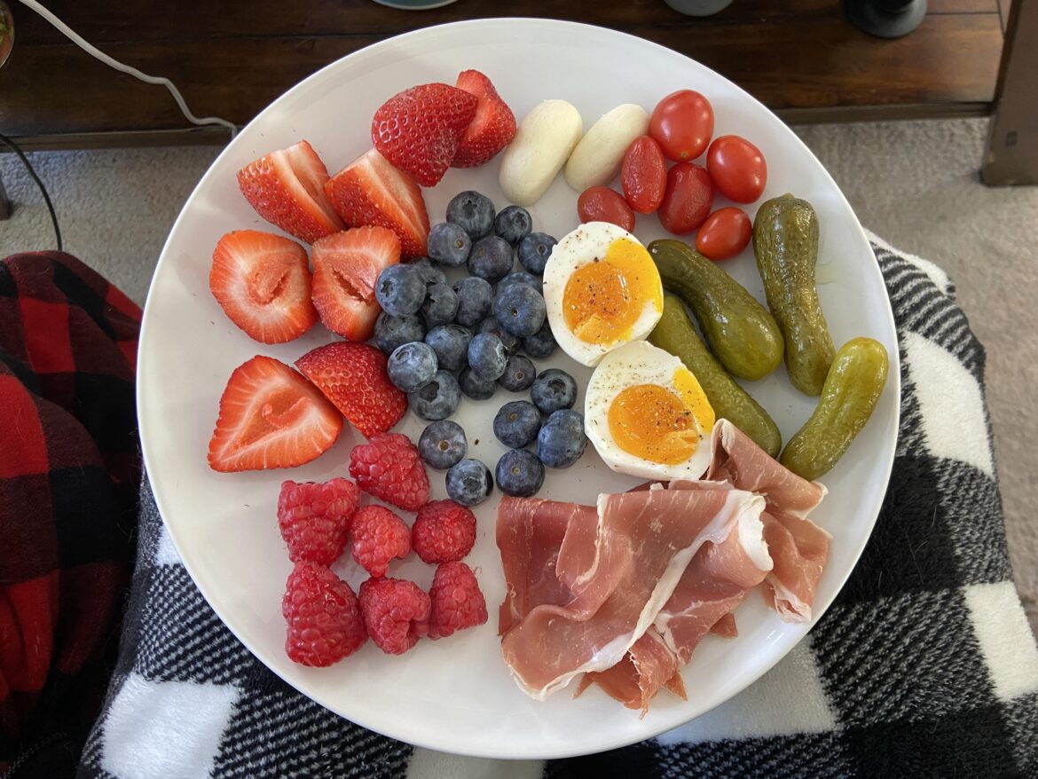 Approximately 300 calories in my shark coochie plate