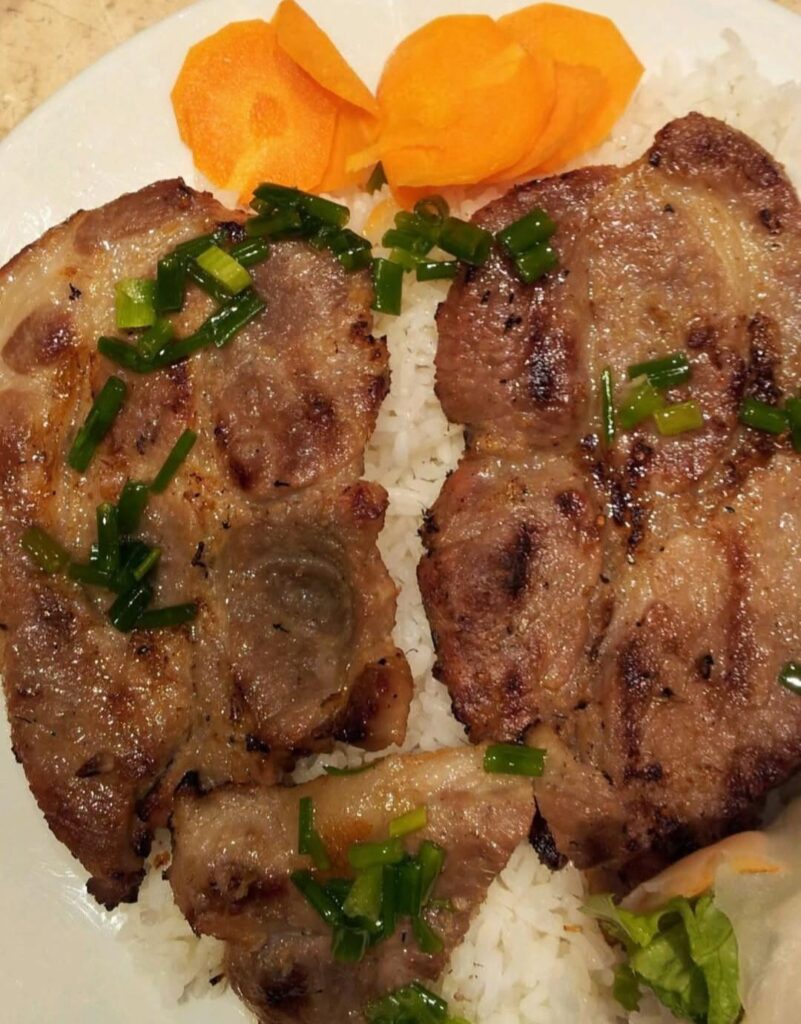 Grilled pork chops
