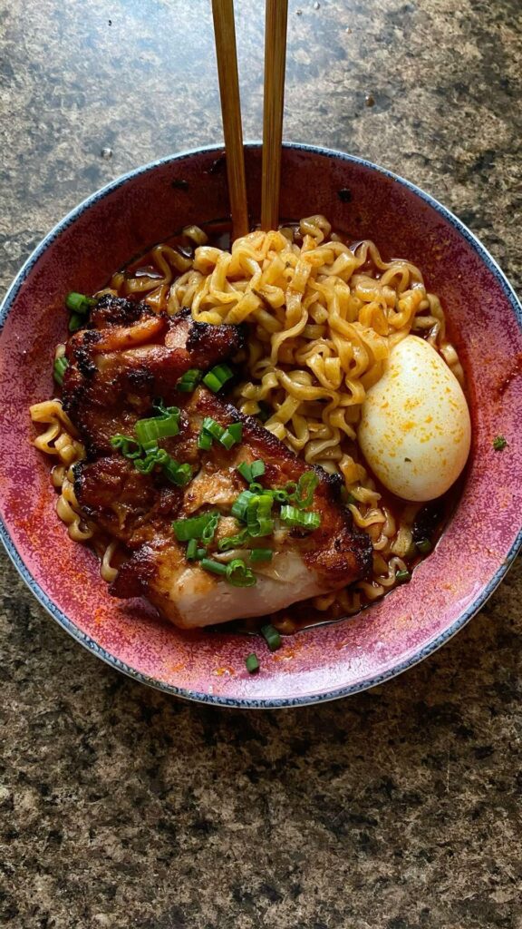Ramen and chicken