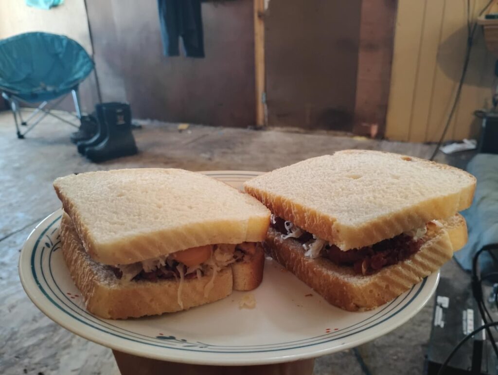 Today's ration: mock Reubens again.