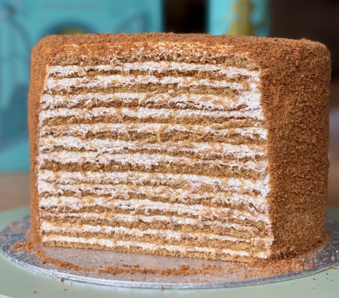 Birthday Honey cake. For me, by me.